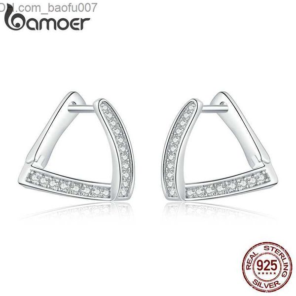 Charm Bamoer Sterling Gümüş Kadın Küpeleri Geometrik Küpeler Hipoalerjenik Gümüş Takı Kadın Çocuk Küpeleri SCE975 Z230713