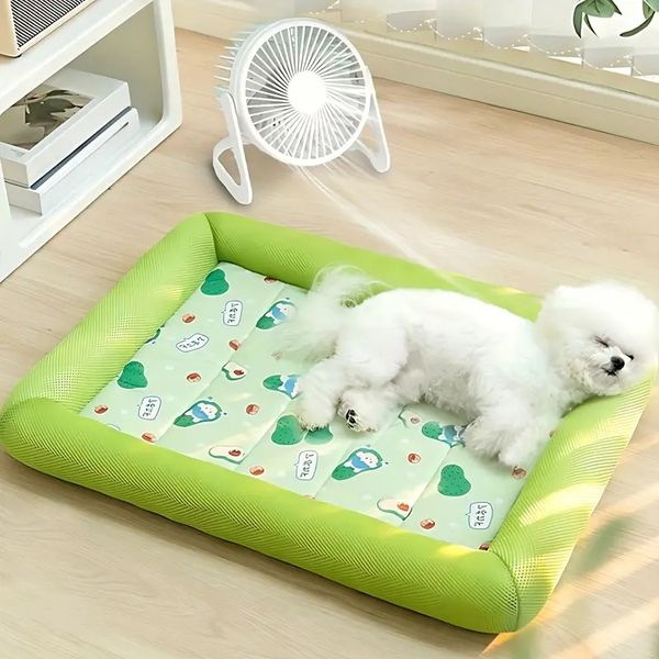 Colchão de verão para animais de estimação, casa de cachorro, cama de gato, almofada de gelo respirável, camas para animais de estimação para cachorros pequenos e grandes