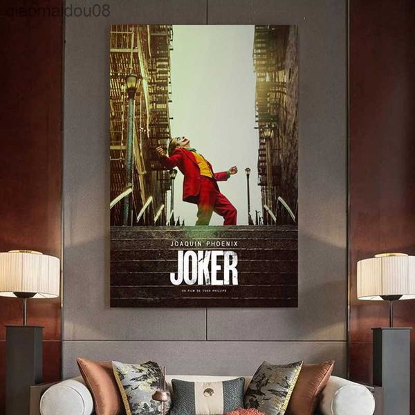 Новый фильм 2019 г. Joker Canvas Poster Joker Origin Movie Art Prints Comics Decor Pictures Pictures Clown Joaquin Phoenix Film Posters L230704