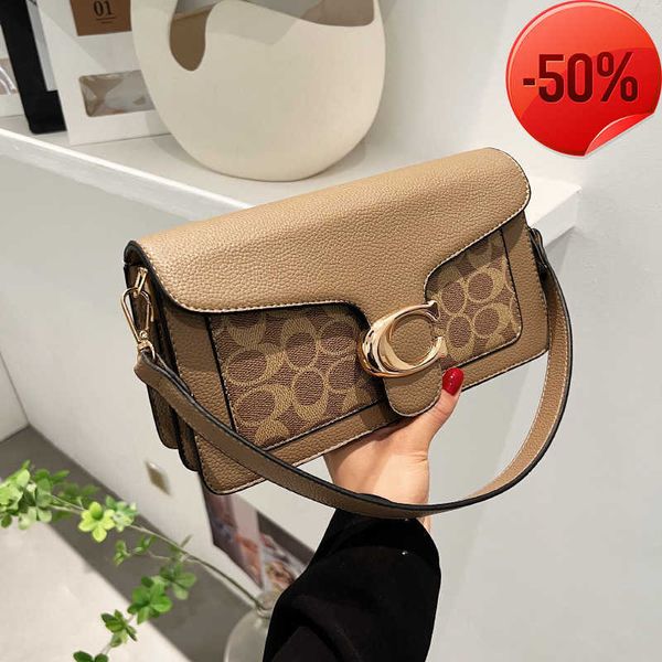 Bolsa de ombro elegante para mulheres bolsa feminina 2023 novo tabby vinho deus um ombro crossbody envelope portátil axilas impresso pequeno quadrado bolsas de luxo