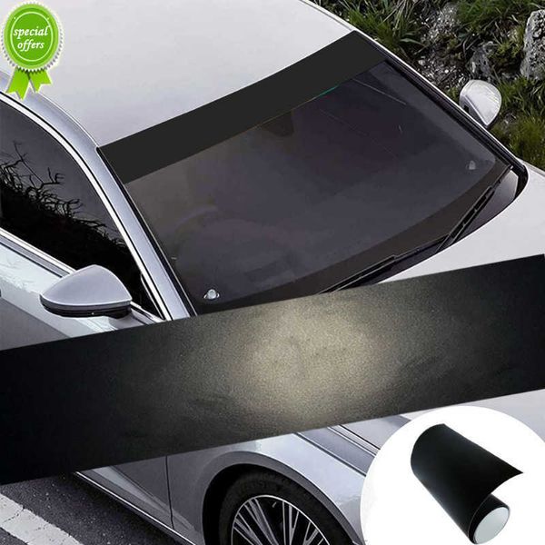 130x20 cm per auto per auto adesivo per la striscia da sole opaco opaco Black Auto parabrezza Filma del sole Vinyl Decal adesivo per auto Accessori per decorazioni per auto