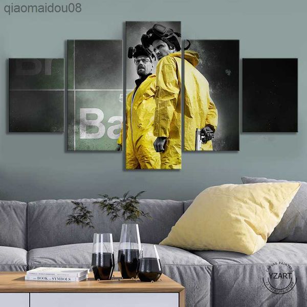 5 painéis Breaking Bad Season 3 Movie Poster Art Wall Decor Paintings Home Decoration Paints Canvas Art Paintings L230704