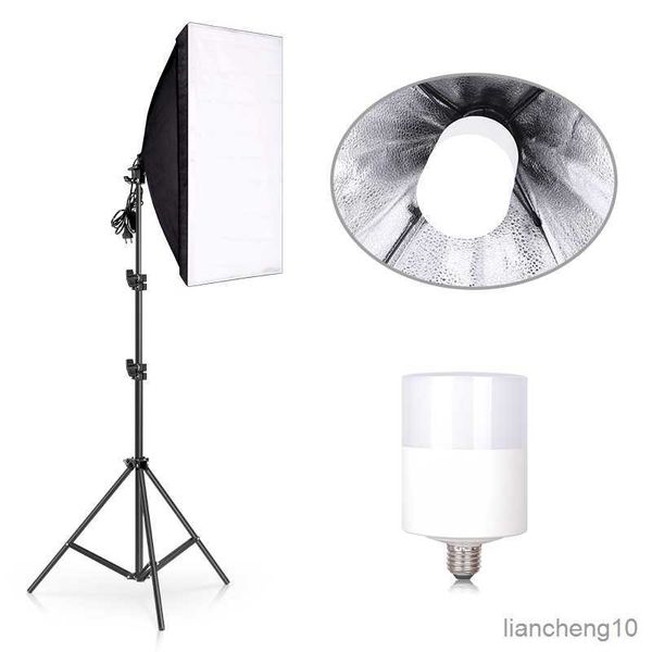 Blitzdiffusoren 50x70CM Softbox-Beleuchtungskits Fotografiesystem Softbox Professioneller Dauerlichteinsatz für Fotostudio-Porträtaufnahmen R230712