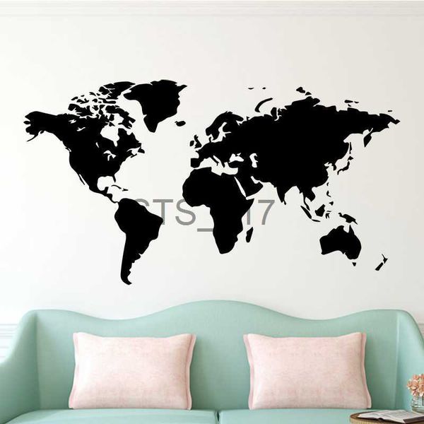 Outros adesivos decorativos grande 106 cm x 58 adesivo de parede decalque mapa-múndi para casa adesivos de decoração de sala de estar decoração de quarto adesivos de parede papel de parede mural x0712