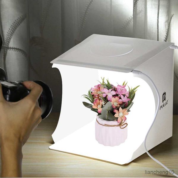 Flash Difüzörler Taşınabilir Fotoğraf Stüdyosu Fotoğrafçılığı 1 2 LED Paneller Katlanır Kutu Aydınlatma Stüdyosu Çadır Kutusu Kiti Yaygın Softbox Lightbox R230712