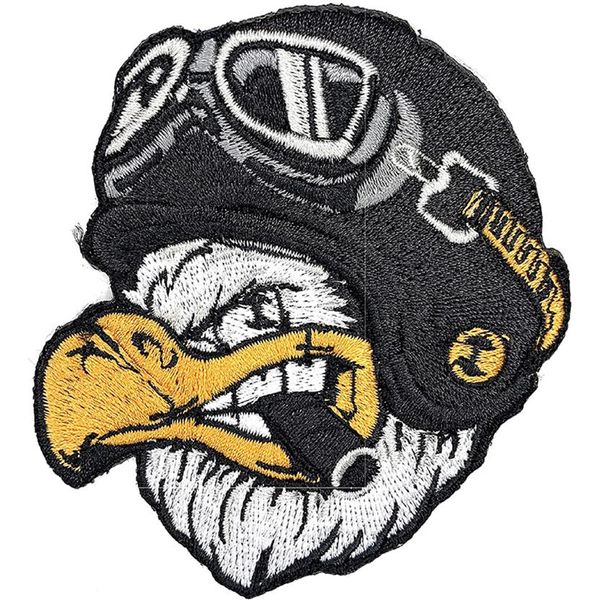 Biker Helm Adler Stickerei Nähen Ideen Eisen auf Patches für Kleidung Punk Jacke Weste Applikation benutzerdefinierte Patch1932