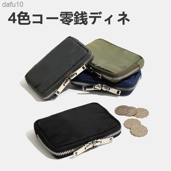 Carteira japonesa popular para homens e mulheres à prova d'água Mini bolsas de dinheiro Couro PU Zero Moeda Bolsa para cartão de lazer com zíper Bolsa para fone de ouvido L230704