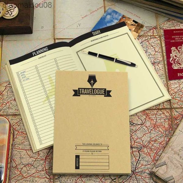 Diário de luxo mapa de arranhões de viagem mapa de raspagem feito à mão diário de viagem mapa de arranhões de caderno criativo L230704