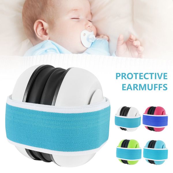 Earpick# Baby Noise Reduction Earmuffs Ear Defenders with Adjustable Headband Soft Infant Earshield Help Sleep 30dB Hearing Protection 230712