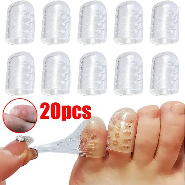 Kadın SOCKS 20 PCS Şeffaf Silikon Toe Caps Anti-Friction Anti-Fread Nefes Koruyucu Kabarcıları Önler KAPALI KORUYUCULARI KORUYUCULAR