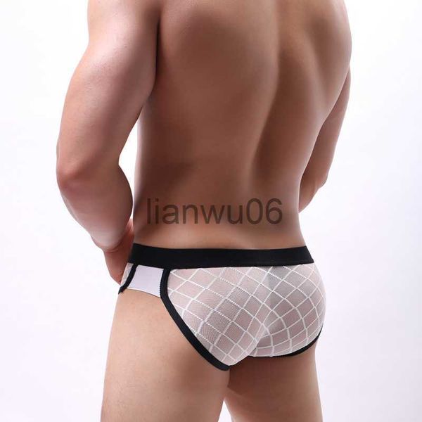 Unterhosen Sexy Herren Mesh Unterwäsche Penis Pouch Cueca Homosexuell Unterhose Mann Transparent Männer Briefs Calzoncillos Hombre Höschen Shorts HT021 J230713