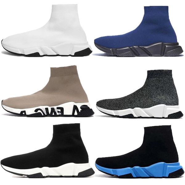 Sockenschuhe Designer-Schuhe für Herren, Herren, lässig, Damen, Speed-Trainer, Socken, Stiefel, Läufer, Kleid, Schuhe, Turnschuhe, Strick, Damen, Walking, dreifach, Schwarz, Weiß, Rot, Spitzenschuh