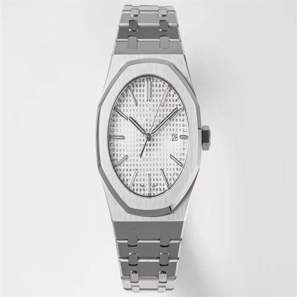 2022 nouvelle montre pour hommes de luxe ap15400st cadran blanc argenté intégré 3120 mouvement mécanique automatique verre saphir diamètre184B