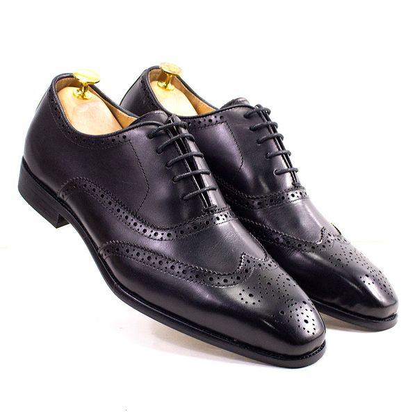 Платье обуви размер 6-13 ручной работы мужской подставки для мужчин Oxford обувь на искреную телячью кожа кожа Brogue обувь классическая бизнес формальная обувь для мужчин 230713