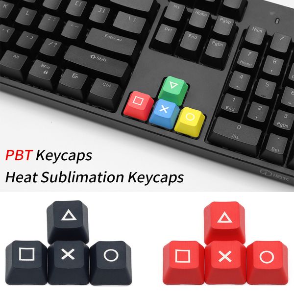 Conjunto de 4 peças de teclados Teclado mecânico PBT Keycaps Altura opaca Perfil OEM PSP Direction s Teclas suplementares para teclado 230712