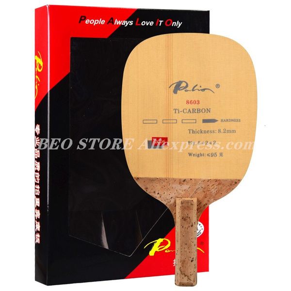 Raquete de Tênis de Mesa PALIO 8603 Carbono Lâmina Raquete de Tênis de Mesa JS Japonês Penhold Fast Attack Original PALIO Ping Pong Bat Paddle 230712