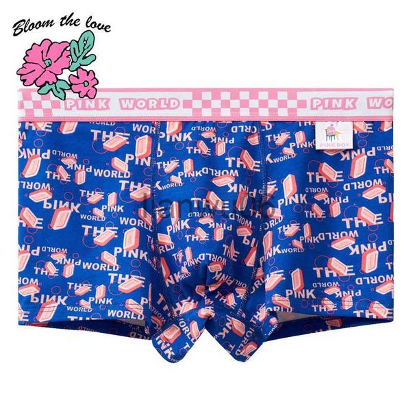 Unterhosen Bloom the love Marke Baumwolle Rosa Welt Unterwäsche Männer Boxer Homme Herren Boxer Höschen Mann Cuecas Masculina Calzoncillos L3XL J230713