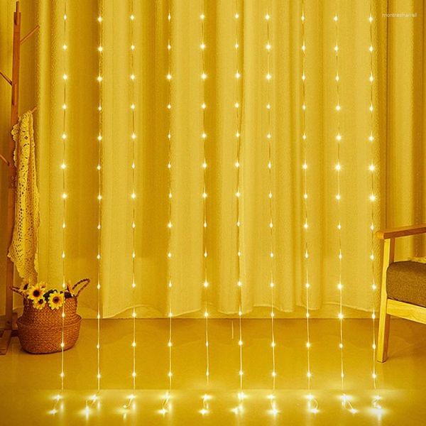 Stringhe 3X1M 3X3M LED Tenda Flusso d'acqua Luce Cascata Corda Impermeabile Pioggia di meteoriti Pioggia per decorazioni per feste di nozze di Natale