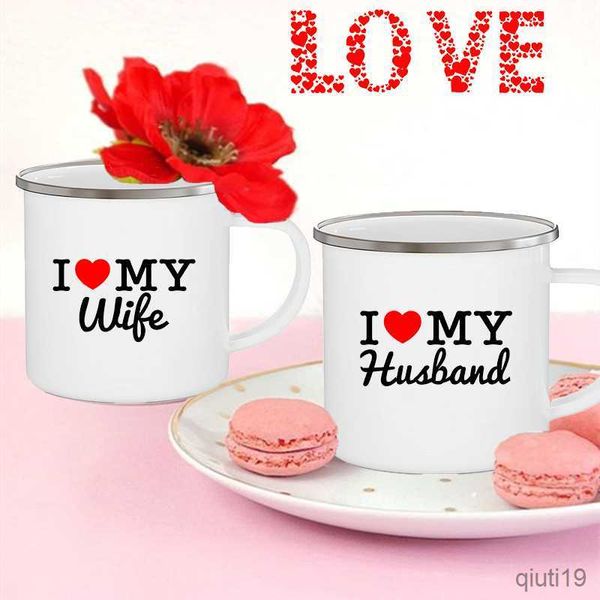 Кружки я люблю свою жену мужа мужа пары кружки творческие кофейные чашки для водных чашек, выпив винные кружки, ручка, подарки на день святого Валентина, R230713