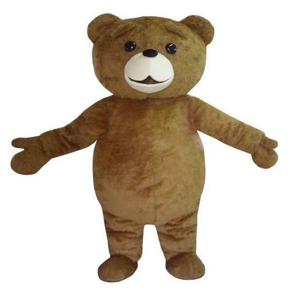 2021 Factory Teddy Bear Mascot Costume Cartoon Fancy Dress Fast Adult Size287h