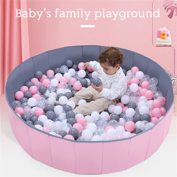 Baby Rail Ball Ball Fence Baby Baby складной крытый открытый плейпен играет на игрушечную яму для детей, младенцы розовый серый 230712