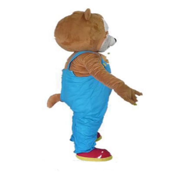 2019 Costume da mascotte scoiattolo pantaloni blu per adulti nuovo di fabbrica per adulti da indossare238O