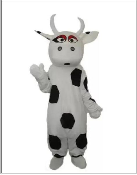 Big Black Dot Cow Mascot Costume Halloween Christmas Fancy Party Animal Cartoon Character Outfit Suit Adult Women Men Dress Carnival Unisex Adults
