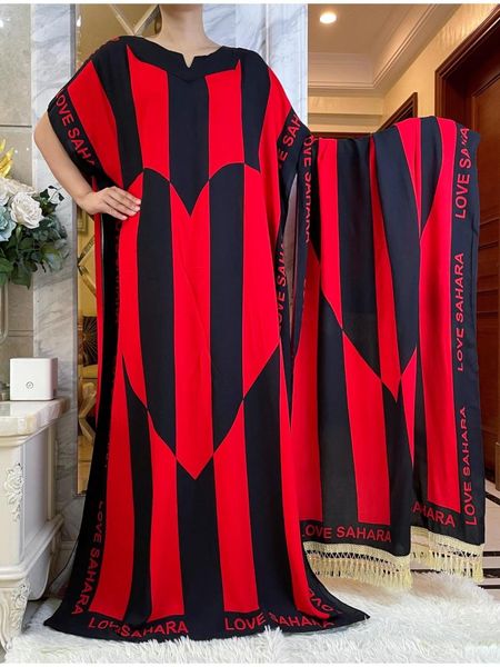 Abbigliamento etnico Abiti estivi a maniche corte da donna africana con grande stampa di sciarpe Abito da donna maxi in boubou floreale allentato Islam Abaya