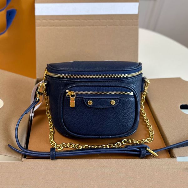 Taillenbeutel Schulterfarbe Farbverlauf Frauen Männer Crossbody Messenger Handtasche Geldbeutel Brieftasche echte Leder Multi -Taschen -Handtaschen einfache Dame Modebretter