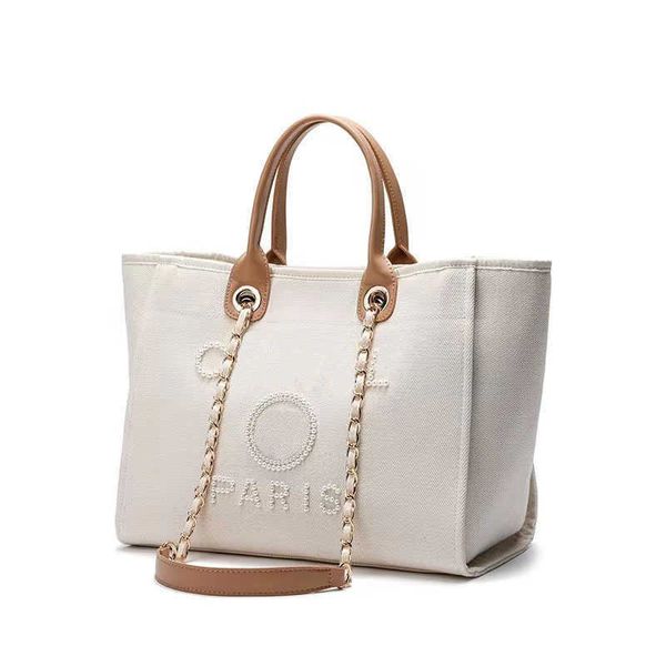 Designer saco tote sacos de noite luxo carta cc bolsa brandch pérola etiqueta mochila mulheres bolsas de praia bolsa mulheres lona mão senhoras mochilas 8aew