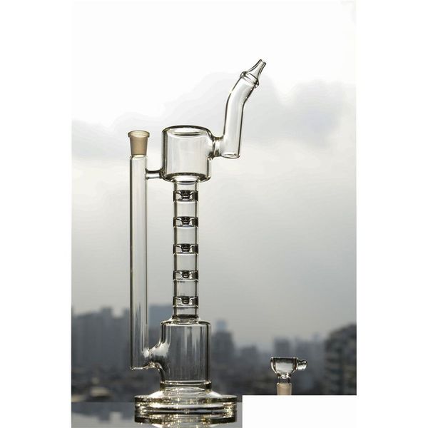 Cachimbo Bubbler Upline Bong de vidro Amazing Water Hookahs Spline Perc Dab Rig Unique Beaker Bongs com 14Mm Joint Drop Delivery Dh4Un