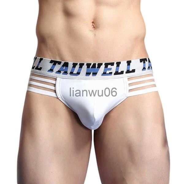 Mutande TAUWELL 2023 Nuovi uomini Slip Sexy Biancheria intima trasparente Vita bassa Triangolo Mutande Mutandine maschili Bikini Slip per uomo J230713