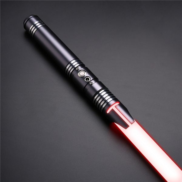 LED Işık Çubukları RGB Lightsaber Swing Heavy Dueling Metal Tapı Lazer Kılıç 14 Kuvvetle Değişen Renk Kuvvet FX Blaster Foc Up Çocuk Oyuncak Hediyeleri 230712