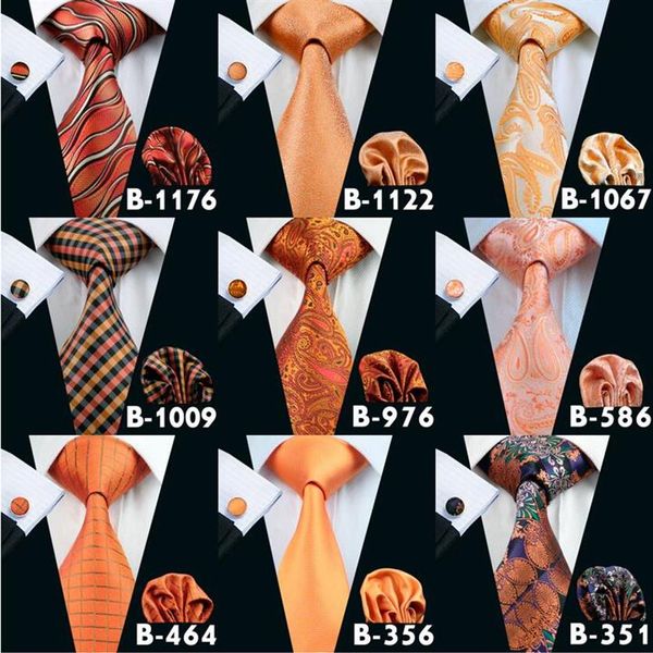 Autunno Arancione Cravatte economiche per uomo Cravatta di marca Moda Novely Active Cravatta da uomo Set Accessori moda di alta qualità Cravatta Shi301g