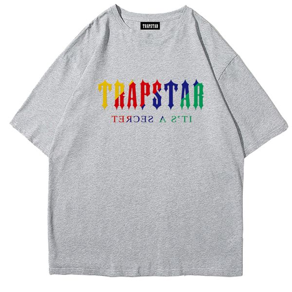 TRAPSTAR Fashion Mens T Shirt Luxury Designer Women T Shirt Short Man All Cotton Summer Casual Sports Brand Logo Print Color Street Popular Shirts