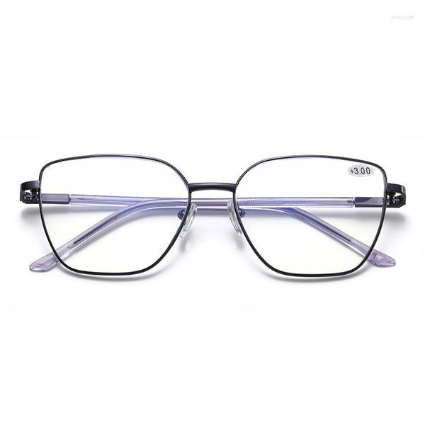 Óculos de Sol Feminino Grande Polígono Óculos de Leitura Anti Azul Claro Vermelho Com Lente Rosa Lupa Antifadiga