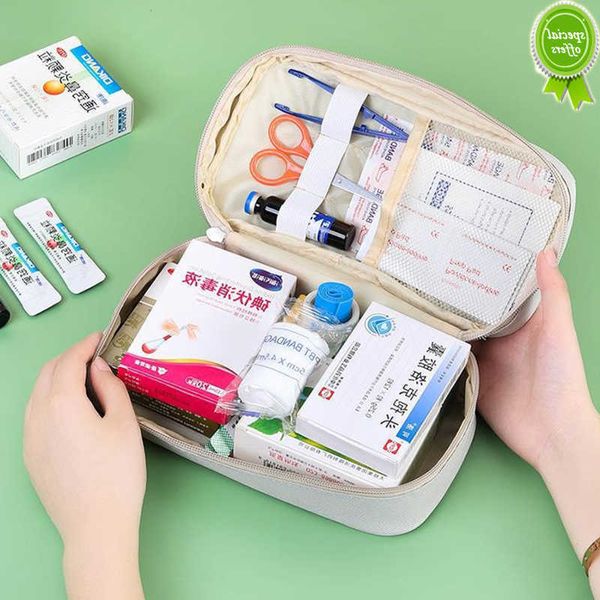 Scatola di immagazzinaggio della medicina Organizzatore da viaggio di grande capacità Sacco Custodia medica di emergenza Mini kit di aiuti esterni Strumento di forniture portatili