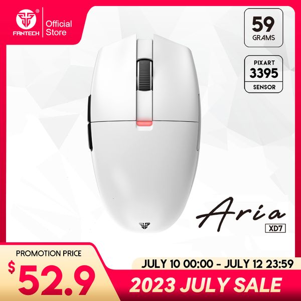 Мыши Fantech Aria xd7 Gaming Mouse 59G Pixart 3395 Wired и Wireless Huano 80 миллионов TTC Gold Encoder для геймера 230712