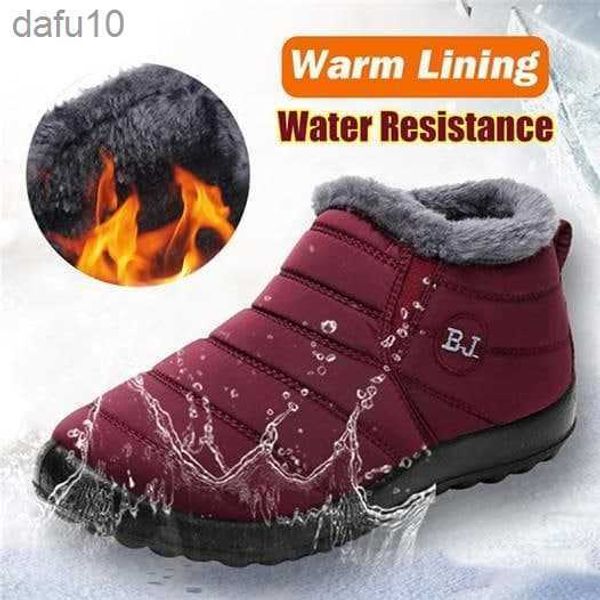 WONTIVE Para mulheres inverno botas de neve à prova d'água unissex super térmicas botas de tornozelo quente inverno flanela sapatos redondos dropshipping L230704