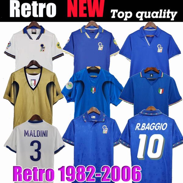 1982 ITALYS RETRO Soccer Jersey 1990 1996 1998 2000 Home Football 1994 MALDINI BAGGIO DONADONI SCHILLACI TOTTI DEL PERO 2006 PIRLO INZAGHI BUFFON