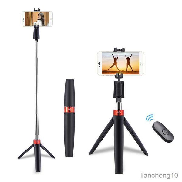 Selfie Einbeinstative Selfie Stick Bluetooth-kompatibel Integrierte Selfie Artefakt Mobile Universal Video Live Tripode Para Movil Selfie Stick R230713