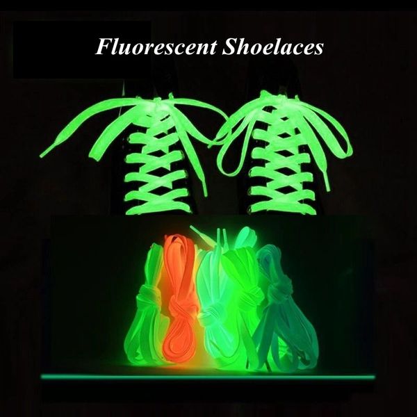 Accessori per parti di scarpe 6 colori Lacci luminosi piatti Adatto a tutte le scarpe Lacci fluorescenti Party Get together Corsa notturna Lacci unisex 1 paio 230712