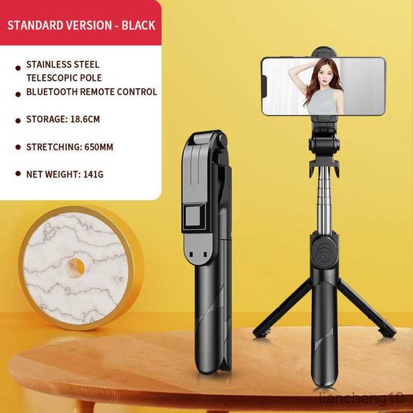 Selfie Monopods sem fio Bluetooth Selfie Stick Horizontal e Vertical Handheld Shooting Phone Suporte de transmissão ao vivo integrado Selfie Stick R230713