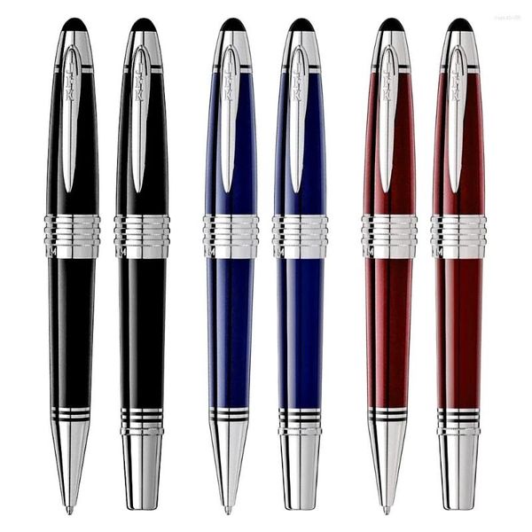 Caneta John F. Kennedy Luxo Azul Escuro Fonte de Metal Rollerball Esferográfica JFK Monte Artigos de Papelaria com Número de Série