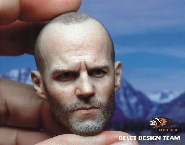 Action Toy Figures 1/6 Masculino Hard Guy Jason Muscle Man Statham Head Sculpture Carving Model Fit 12inch Action Figures Collect 230713