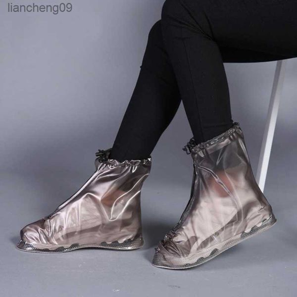 Venda imperdível sapatos masculinos femininos reutilizáveis capa de chuva capa de botas à prova d'água de salto grosso antiderrapante capa de sapato à prova d'água L230620