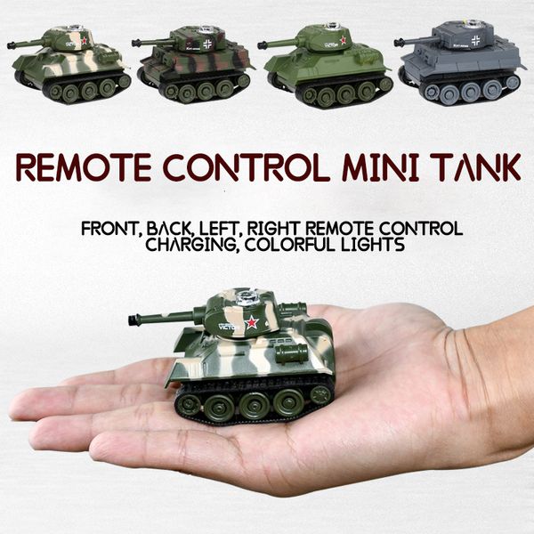 Electric/RC Car Mini RC Tank Model Электронный радиоуправляющий автомобиль Портативные игрушки 4CH Pocket военный боевой бак -подарки Игрушка для мальчиков 230713