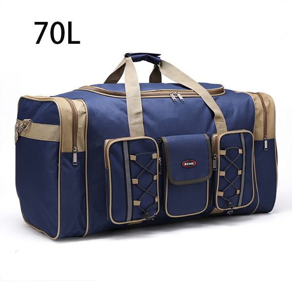 Bolsas ao ar livre 70L à prova d'água Nylon Bagagem Bolsa de viagem para academia Grande Saco de viagem para mulheres e homens Dufflel Sport Handbags 230713