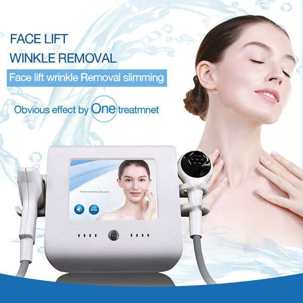 RF Beauty Equipment 2 maniglie sottovuoto rf massaggio facciale Ringiovanimento della pelle sollevamento raffreddamento Macchina a radiofrequenza