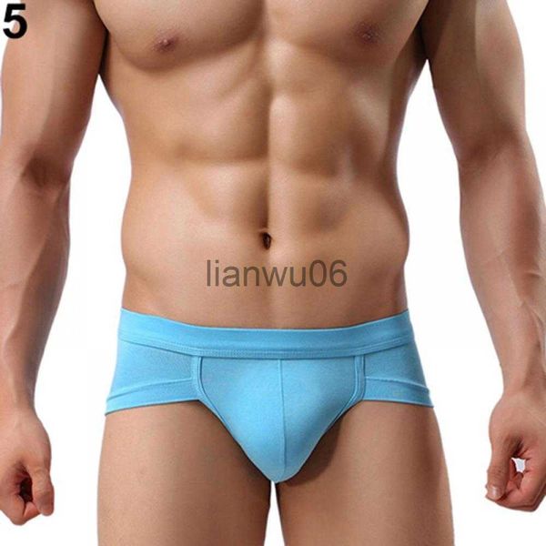 Cuecas masculinas fashion sexy cueca boxer simples cor sólida shorts bolsa protuberante cuecas macias e confortáveis baús 2021 J230713